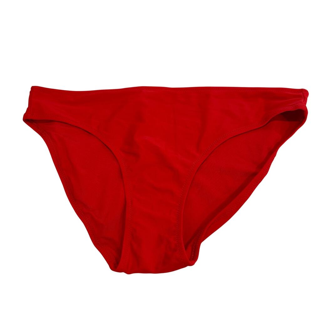 aerie bikini bottom red high‎ waist. size M